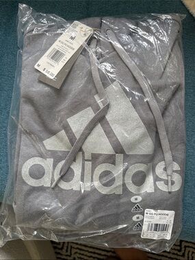 adidas Gray Logo Pullover Hoodie